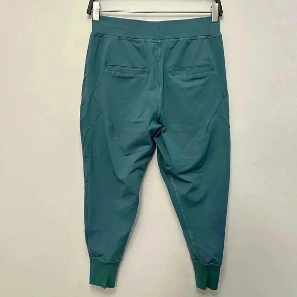 Alphalete Tapered  Leg Ribbed Be More Hem Joggers Sweatpants Teal Blue Green XS - Picture 9 of 12